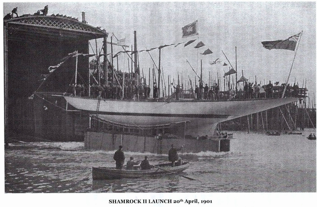 Shamrock II launch 20 April 1901