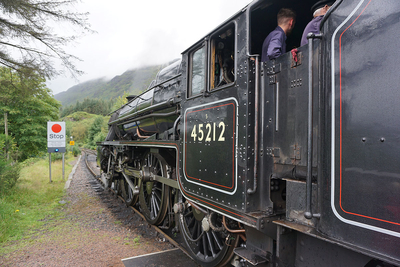 Jacobite train's steam locomotive